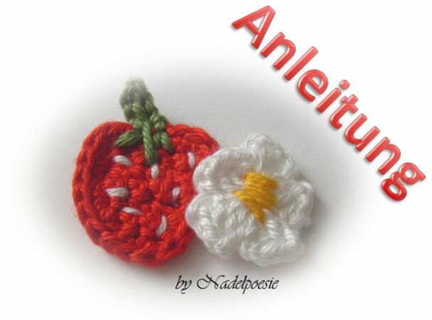 pattern applique Strawberry and flower