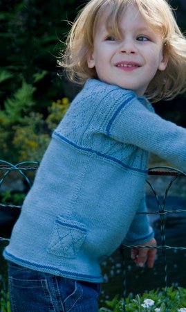 Sail Away pattern guernsey pullover for boys