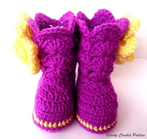Rapunzel Crochet Baby Boots 