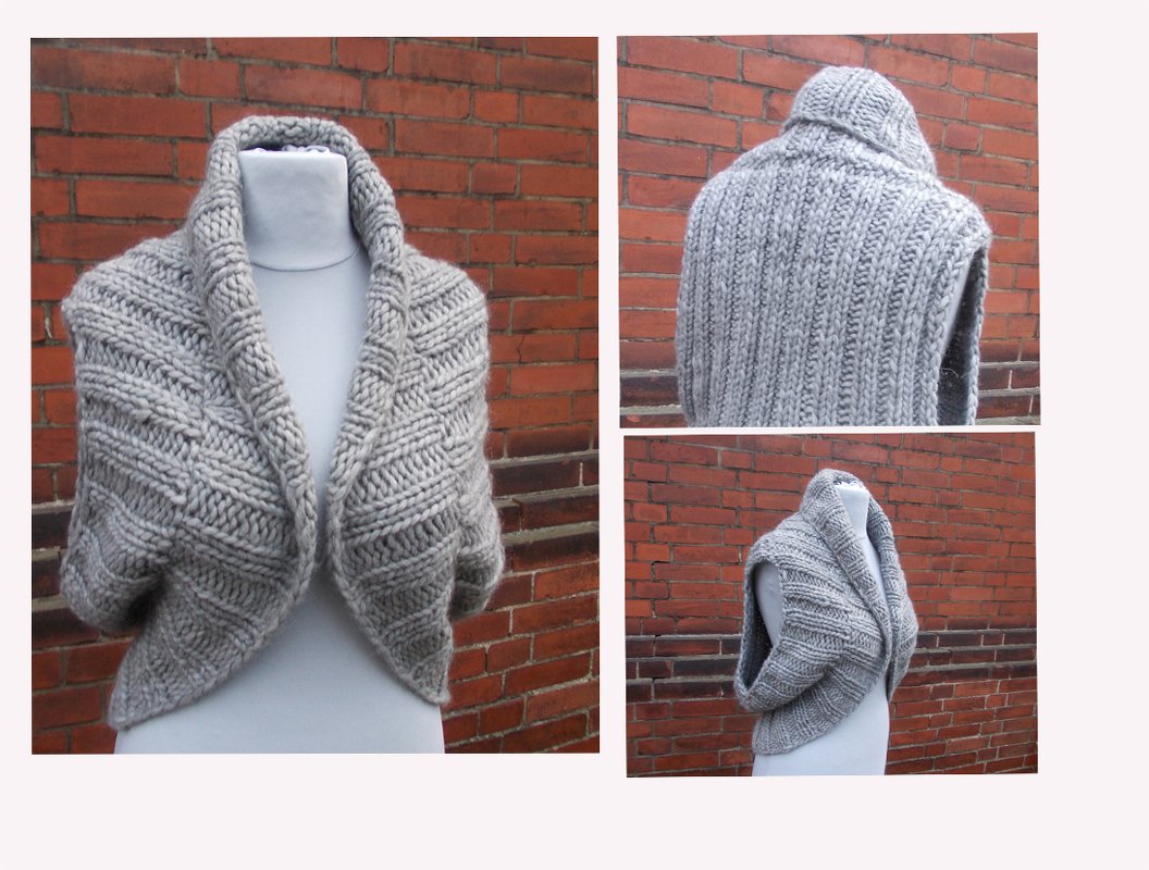 Strickanleitung für Bolero-Weste, auch Schlauchschal, one size, No777