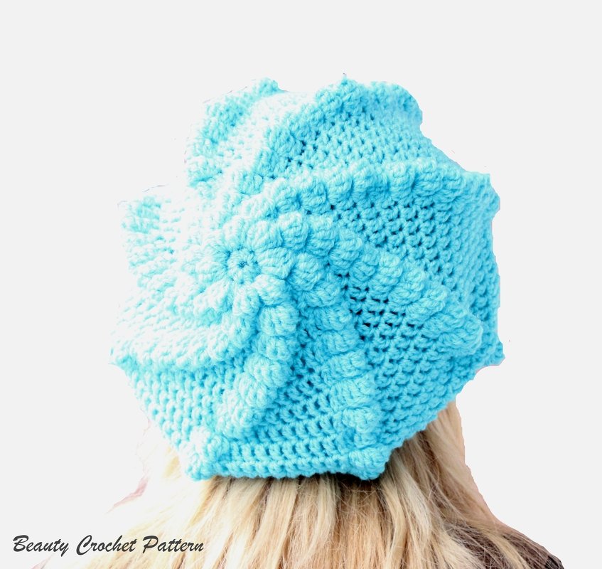 Crochet Slouchy Bubble Beret 