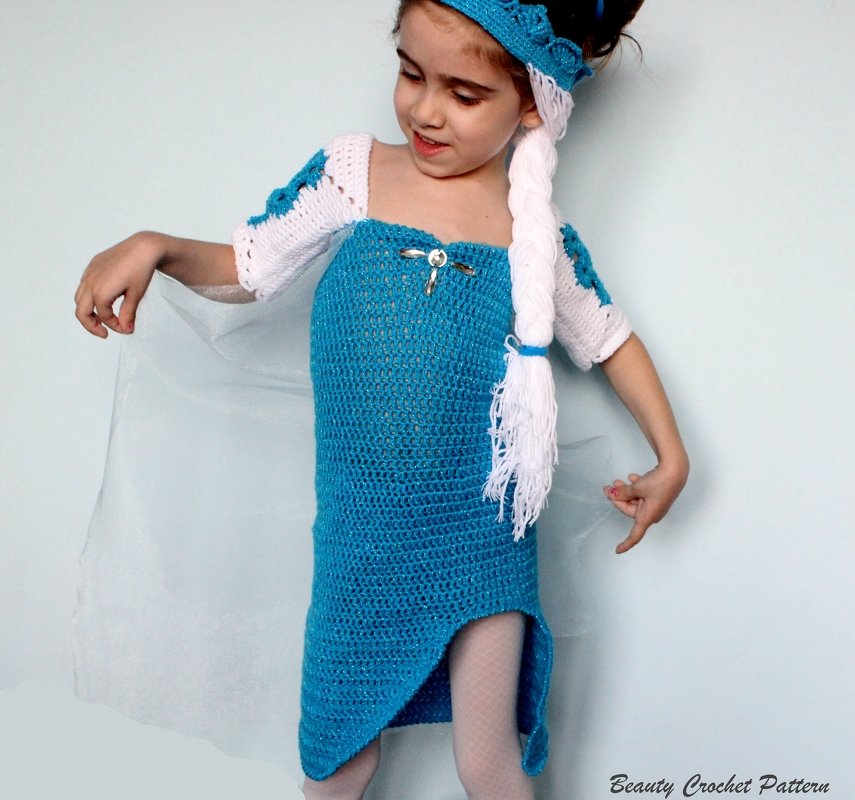 Ice Queen Elsa Dress And Crown Pattern - Image 3