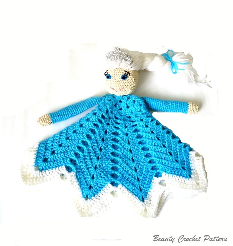 Crochet Lovey Pattern Elsa Frozen 