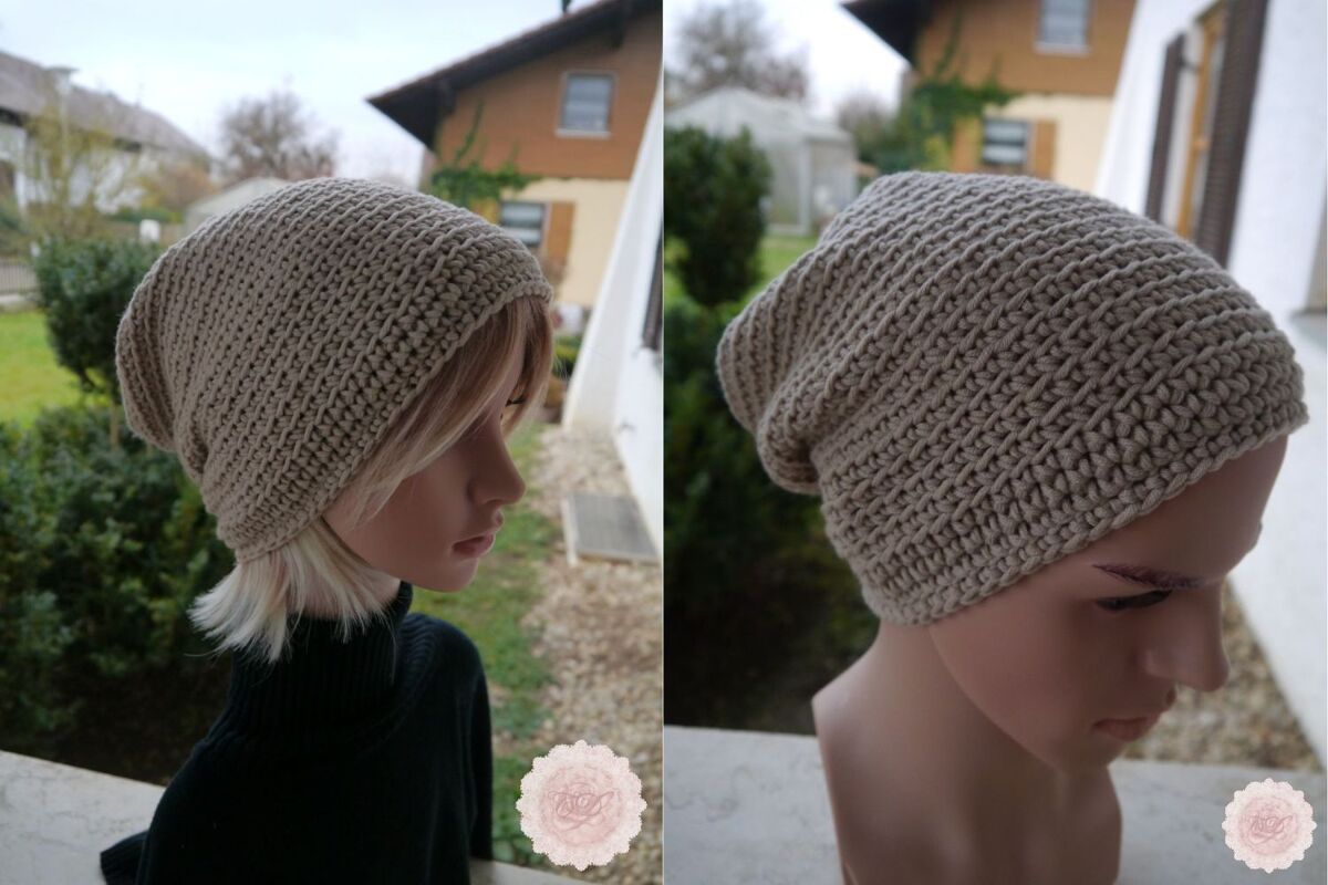 Crochet pattern - Easily - Slouchy Beanie Hat - Unisex