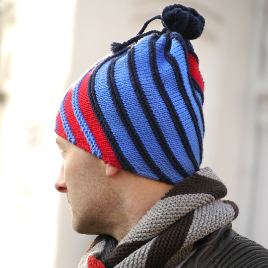 Beanie hat Swooosh unisex, knitting pattern