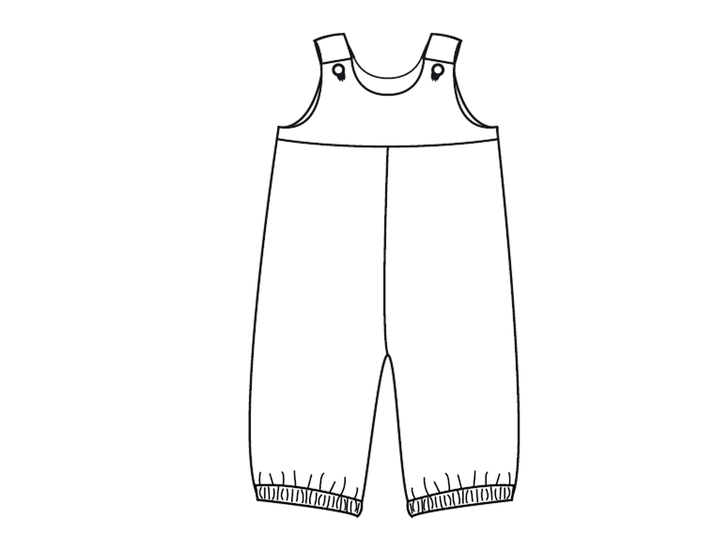 Baby Jumpsuit Sewing Pattern PDF BOBBY - Unisex Overall & Long Pants Design