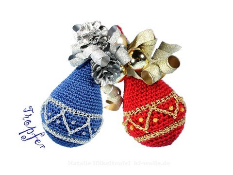 Häkelanleitung: Tannenbaumschmuck "Tropfen"