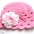 Crochet Girls Hat With Flower 
