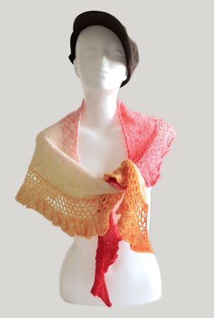 Knitting pattern shawl "Primula"