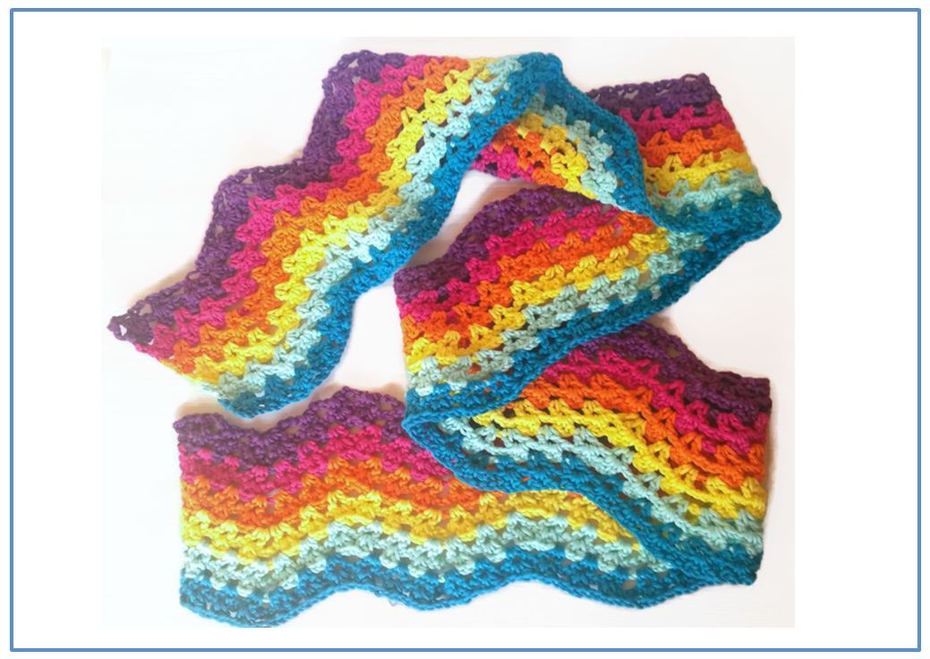 Scarf "Colorful" - Crochet Pattern