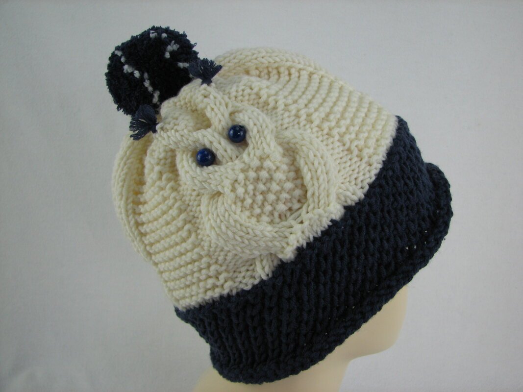 Strickanleitung Mütze "Eule"