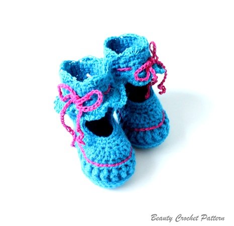 Baby Booties with Bow 