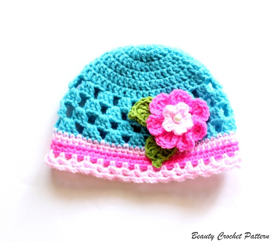 Baby Girl Hat Crochet Pattern Newborn - Child