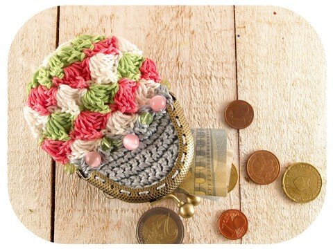 Häkelanleitung Geldbörse mit Klippverschluss