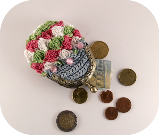 Häkelanleitung Geldbörse mit Klippverschluss
