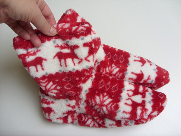 Socken nähen aus kuscheligem Fleece, jede Größe