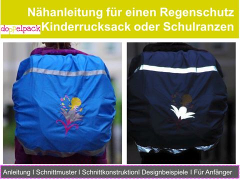 Regenschutz für Schulranzen oder Kinderrucksack