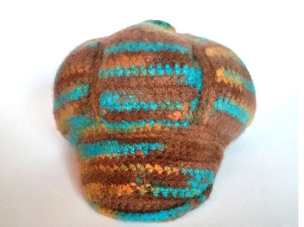 Crochet Felted Newsboy Cap