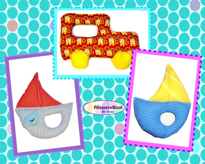 E-Book Greifling Laster und Boot Babyspielzeug Nähanleitung mit Schnittmuster