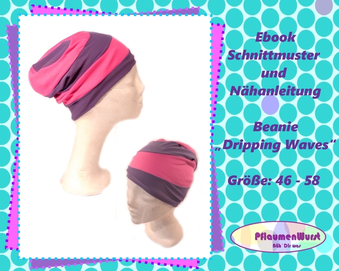 E-Book Wendebeanie Dripping Waves Gr. 46 bis 58 Schnittmuster mit Nähanleitung