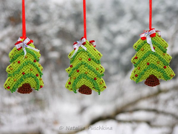 Crochet Pattern - Christmas Tree Ornament - Tutorial 