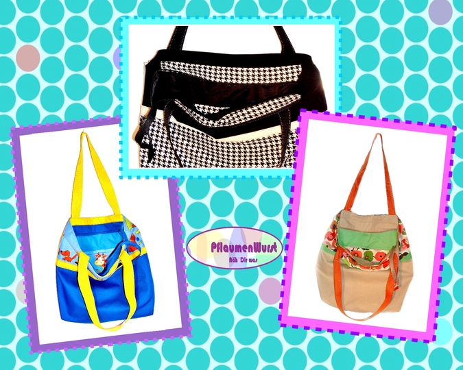 E-Book Tasche Kerstin Beutel Shopper Schnittmuster Nähanleitung Einkaufstasche