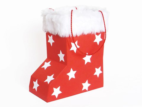 Nikolausstiefel mit Webpelzbesatz – Bastelvorlagen und Anleitung