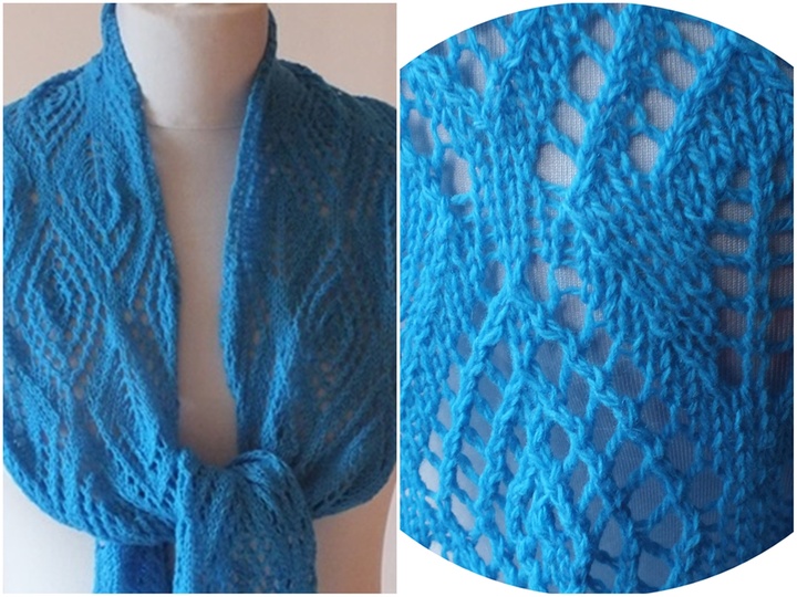 Sparset / 3 Strickanleitungen Schals Lace Lochmuster