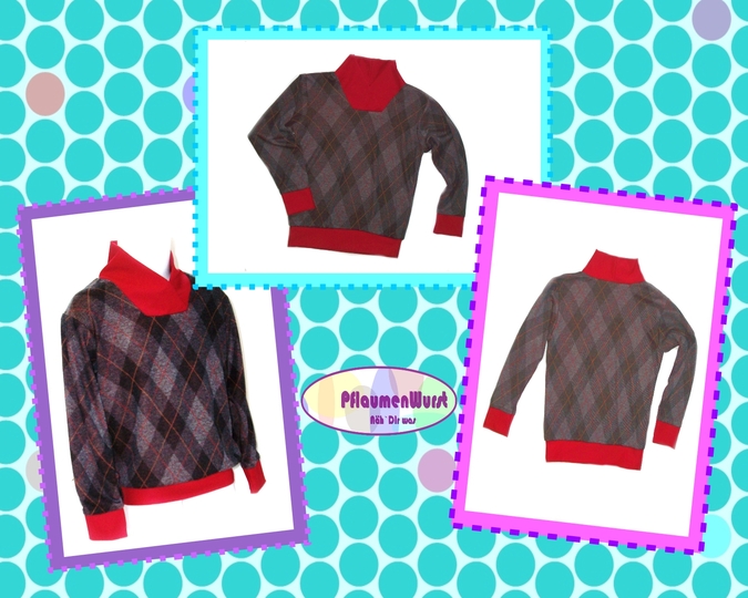 Kind Pullover Safe Gr. 92 - 134 einfacher Kinderpullover mit Schalkragen Schnittmuster Nähanleitung