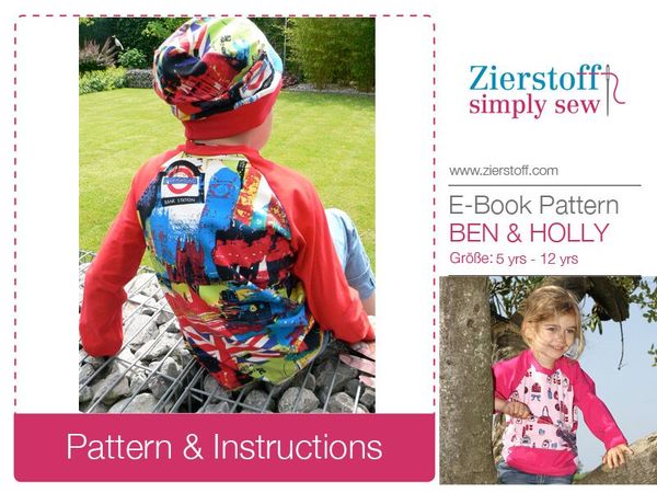 Ben & HOLLYs shirt / long and short sleeve pattern , sizes 110-152 / 5-12 years