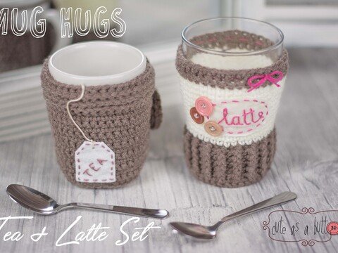 cute as a button Mug Hug Tea & Latte Häkelanleitung
