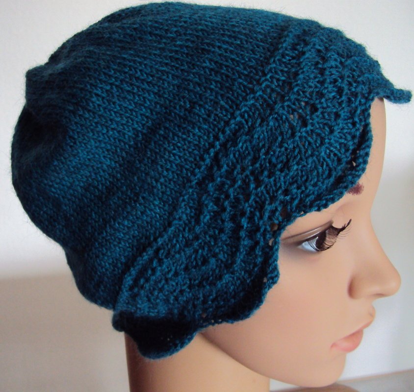 Mütze mit Rand im Pfauenmuster - Bild 4