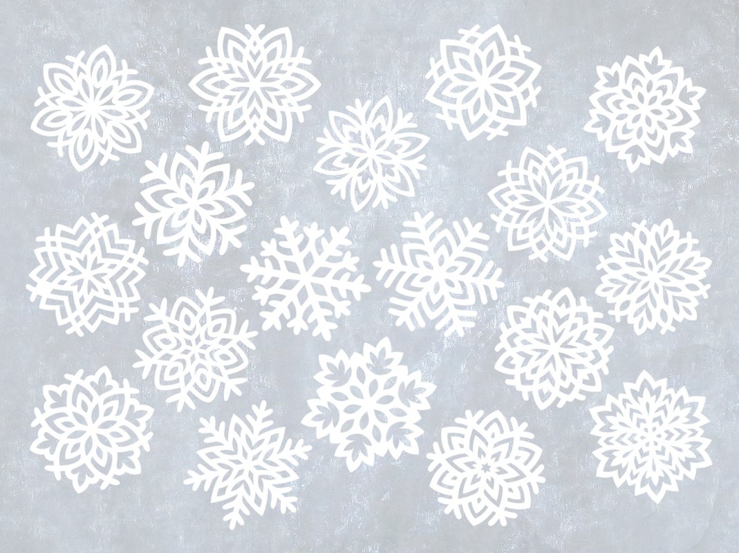 18 Schneeflocken – Bastelanleitung und Vorlagen