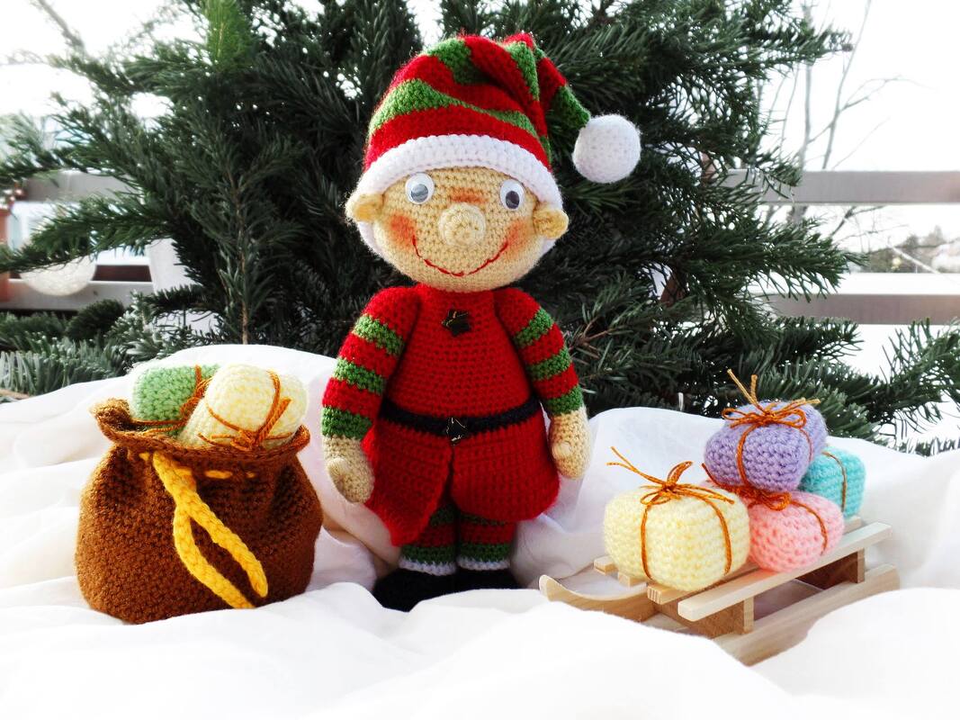 Häkelanleitung Basti hilft dem Christkind