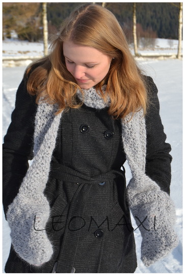 - MALEIKA - Taschenschal, Schal mit Taschen und Herzapplikation Häkelanleitung für alle Größen