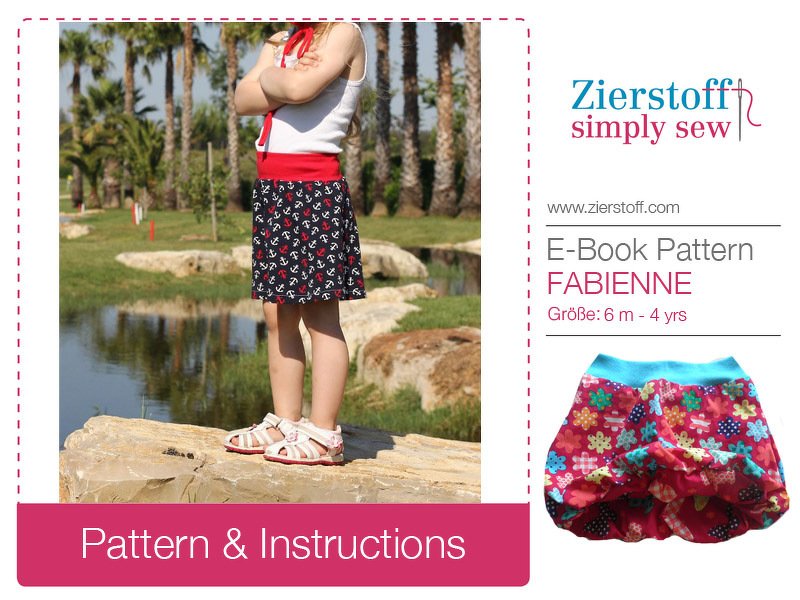 FABIENNEs balloon skirt pattern, sizes 62-104 / 6 mo. – 4/5 yrs.