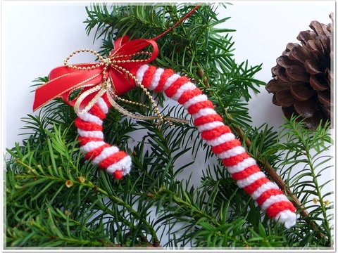 Süße Zuckerstange - Kostenlose Häkelanleitung