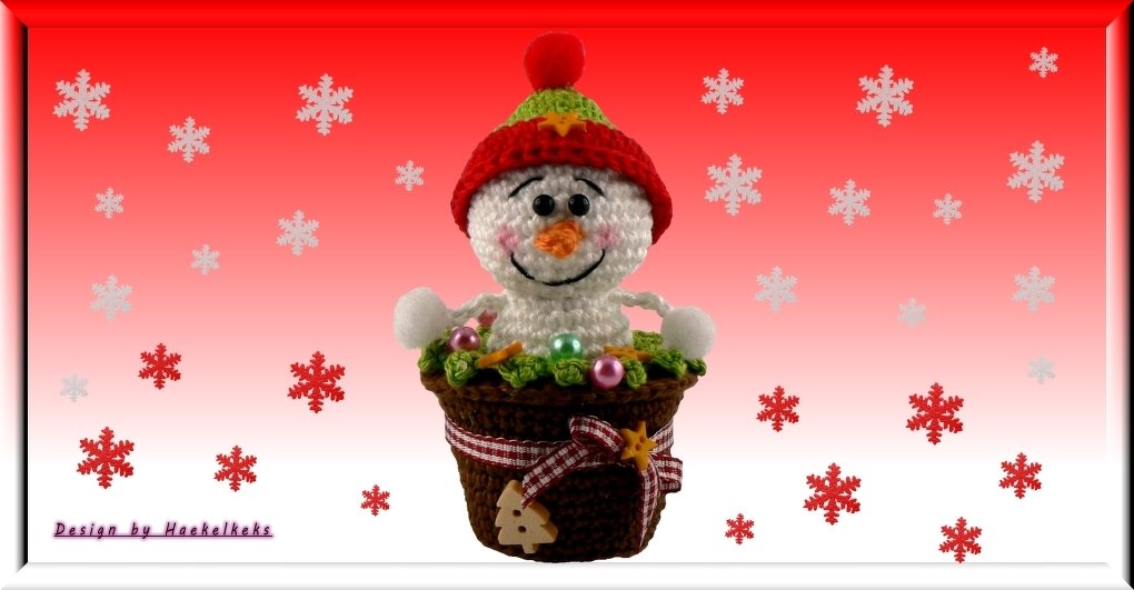 Snowman in a pot -- crochet pattern by Haekelkeks -- english version - Image 2