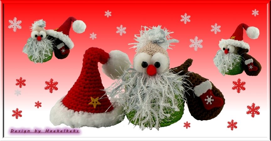 Santa Claus in a pot -- crochet pattern by Haekelkeks -- english version