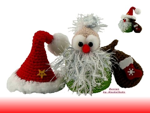 Santa Claus in a pot -- crochet pattern by Haekelkeks -- english version