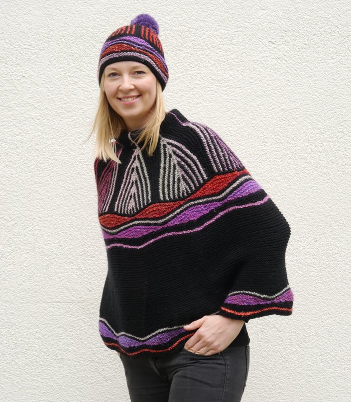 Cape / Poncho "Art Deco" knitting pattern