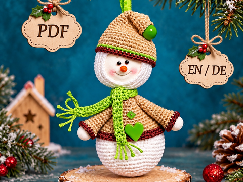 Crochet Pattern Little Snowman