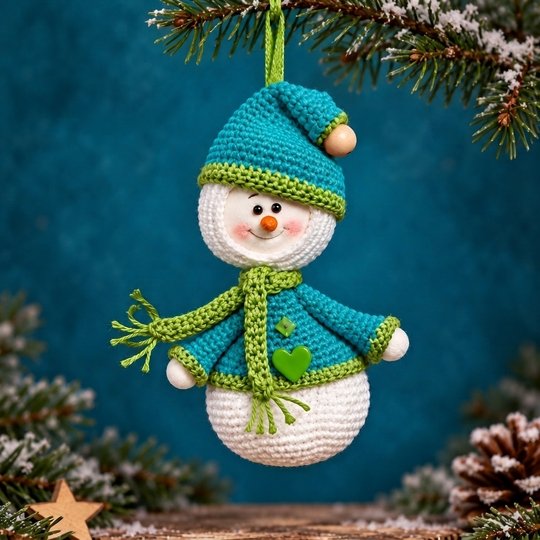 Crochet Pattern Little Snowman