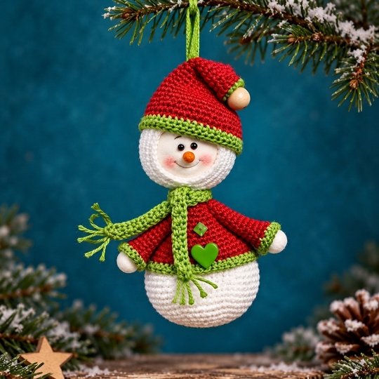 Häkelanleitung Kleiner Schneemann