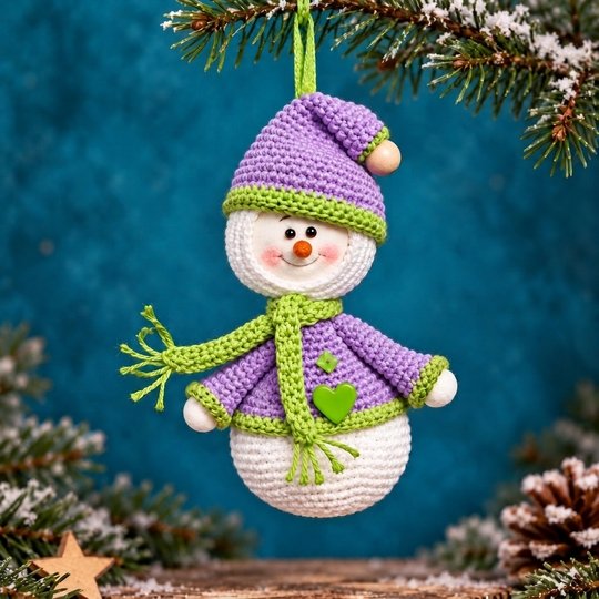 Häkelanleitung Kleiner Schneemann