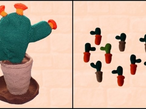 Häkelanleitung Feigenkaktus »Pepe« und Minikakteen