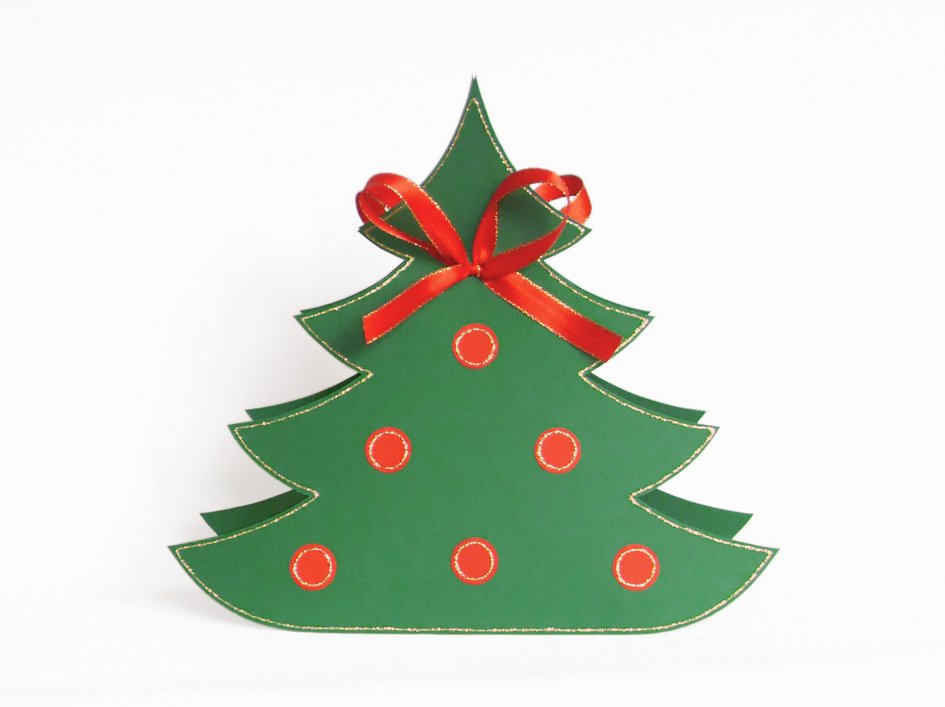 Geschenkverpackung - Tannenbäumchen – Bastelvorlagen und Anleitung