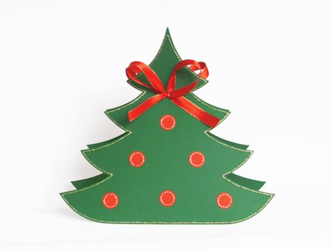 Geschenkverpackung - Tannenbäumchen – Bastelvorlagen und Anleitung