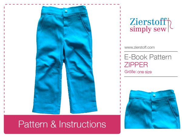 E-Book: How to sew a fake zipper and waistband
