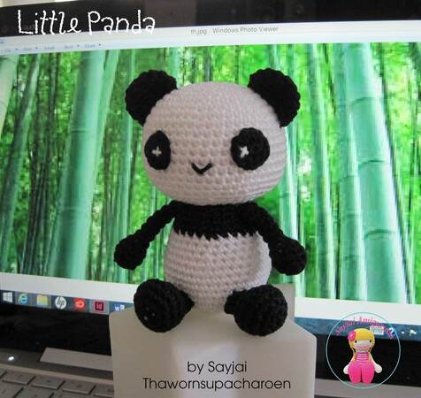 Little Panda, free Amigurumi crochet pattern